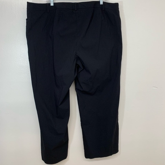 Lane Bryant Pants Woman Size 20 Black Trouser Straight Wide Pockets Stretch - Picture 5 of 14
